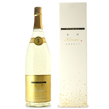 日榮 中村酒造の金箔入り純米酒 「金彩」