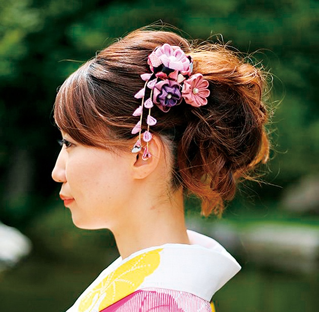 「金沢きもの 花恋」ヘアセット例