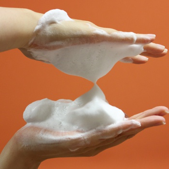 山代温泉の石けん「あわわやわわ」の泡立ち