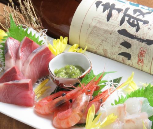 「居酒屋 千の升」お刺身盛り合わせ