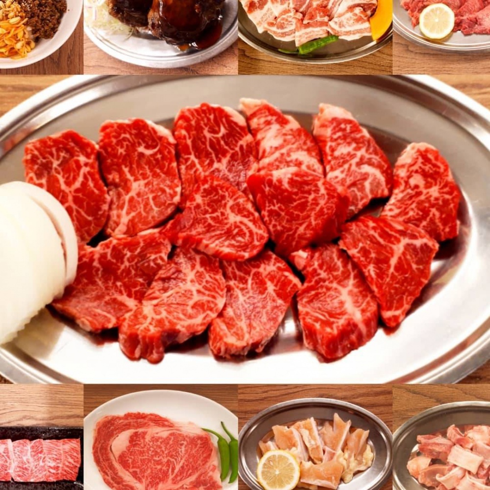 「焼肉ひで華 大額店」大人気の牛バラ(ハラミ厚切り)