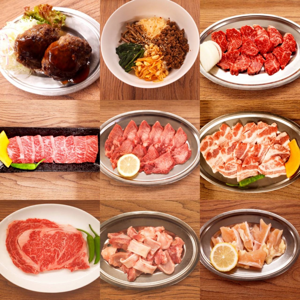 「焼肉ひで華 大額店」充実の品ぞろえ