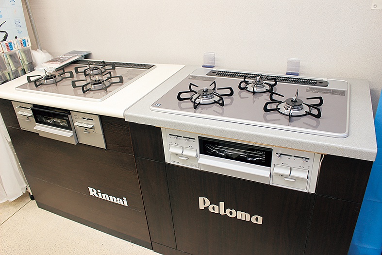 「橋場燃料店」ビルトインガスコンロ