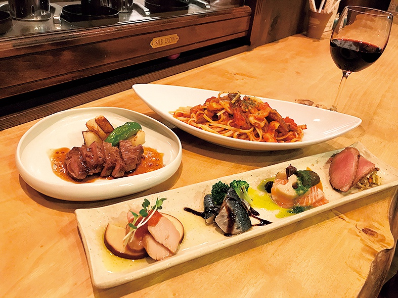 「森本駅前バル kashi」充実した欧風メニュー