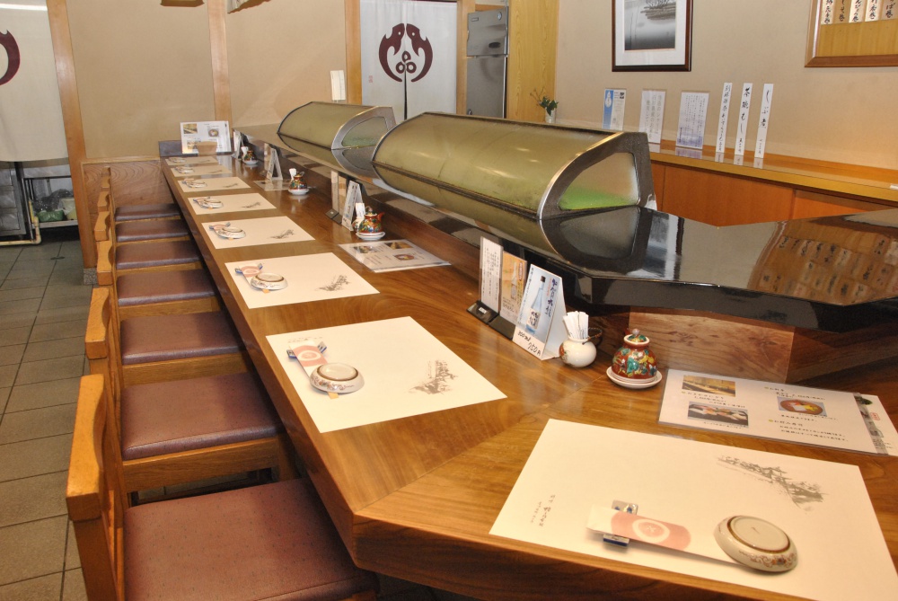 「蛇之目寿司 本店」カウンター席